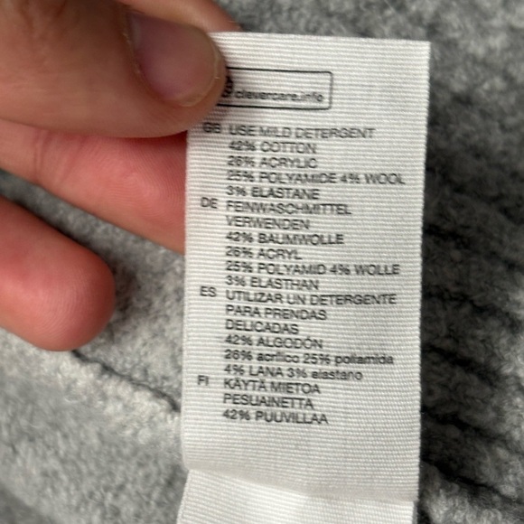 And Other Stories Turtle Neck Pullover Acrylic Grey Winter Sweater Size Large - Picture 11 of 15